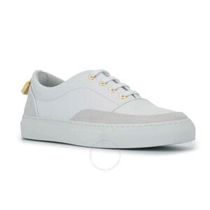 NIB BUSCEMI Ladies White Lock Detail Lace-up Sneakers - Size 36